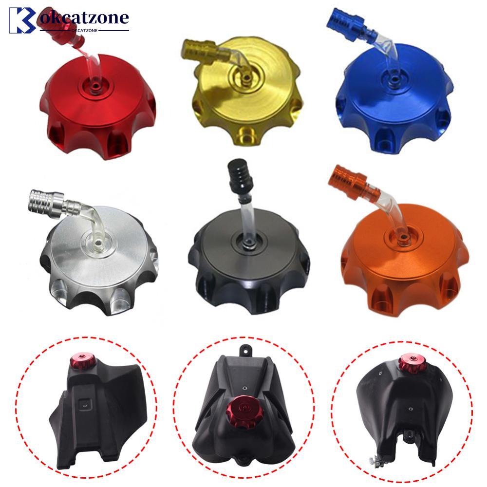 Okcatzone ฝาปิดถังน้ํามันเชื้อเพลิง CNC อลูมิเนียม สําหรับรถจักรยานยนต์วิบาก 70cc 110cc 125cc 150CC Vent Kayo Bse Chinese CRF TTR KLX Gas ATV G9K2