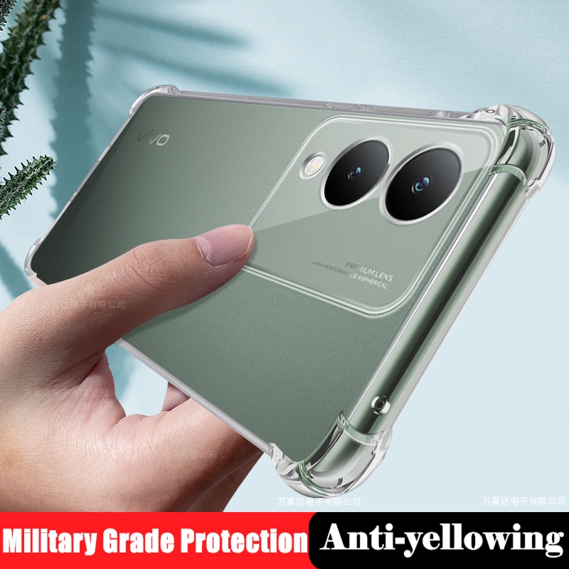 สําหรับ Vivo Y17s V2310 เคสเจลลี่ ซิลิโคนนิ่ม แบบใส บาง เสริมมุมสี่มุม เคสใส
