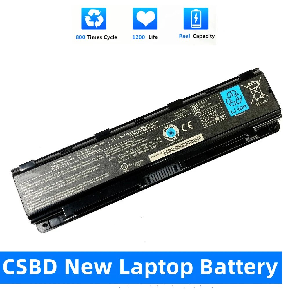 แบตเตอรี่แล็ปท็อป PA5024U  For Toshiba Satellite C800 C850 C870 L800 L830 L840 L850 L870 PA5025U PA5