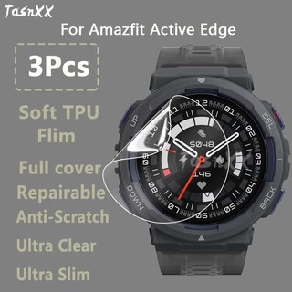 ฟิล์มไฮโดรเจลใส ป้องกันรอยขีดข่วน แบบนิ่ม สําหรับ Amazfit Active Edge SmartWatch
