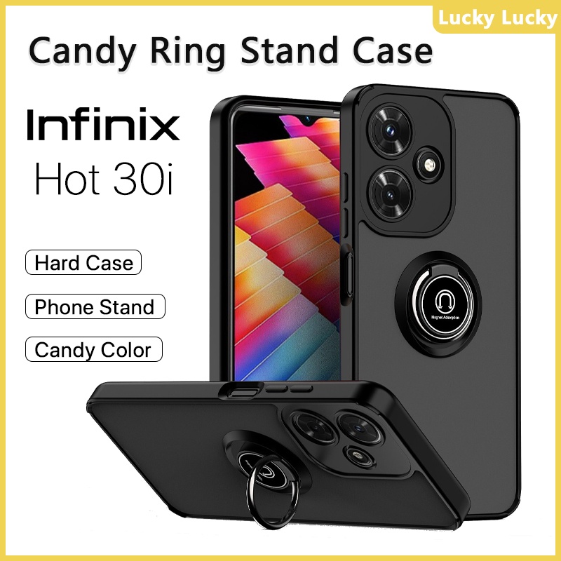 เคส Infinix Hot 30i 30 Play 20i 20 Play 12i 11i 11S 11 Play หรา ที่วางแหวนอะครีลิคแบบแข็ง เคส กันกระ