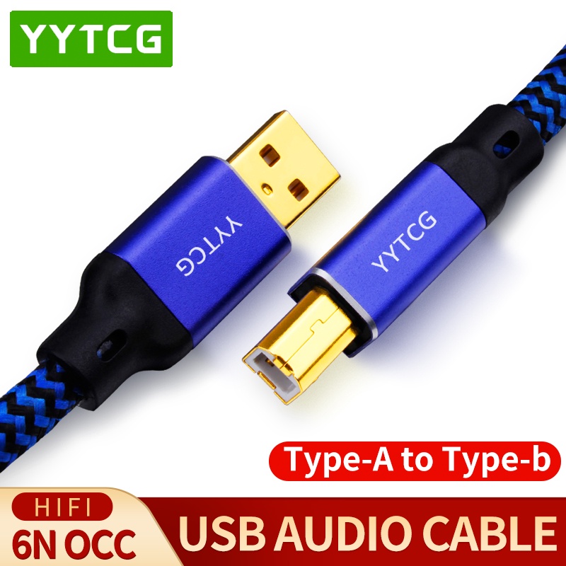 Yytcg สายเคเบิลข้อมูล Hifi USB DAC A-B A-C A-A C-B C-C Alpha 6N OCC ดิจิทัล AB Audio A to B ระดับไฮเอนด์ Type A เป็น Type B Hifi