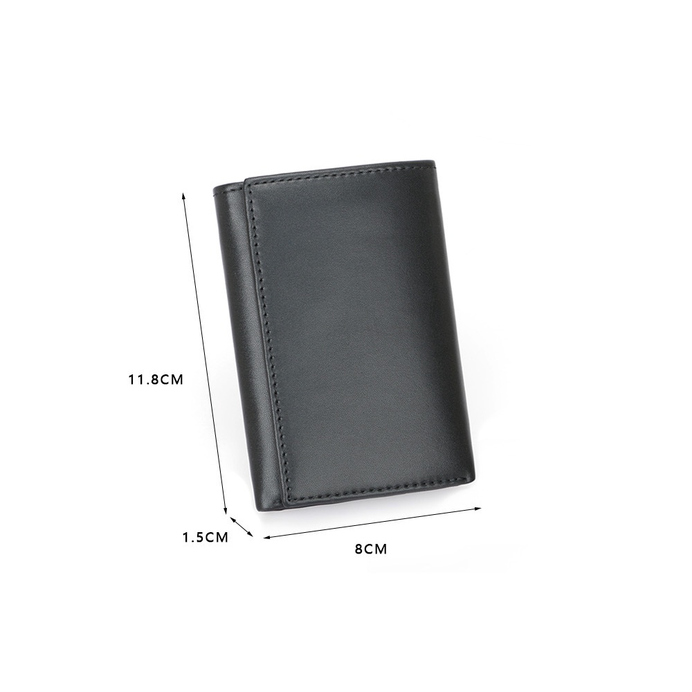 Genodern Trifold กระเป๋าสตางค์ผู้ชายช่องใส่การ์ดหลายช่องกระเป๋าสตางค์สําหรับผู้ชาย RFID Blocking กระเป๋าชาย
