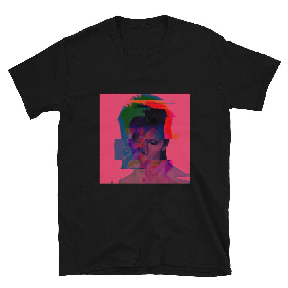 ขายดี เสื้อยืด พิมพ์ลาย David Bowie Pink Pixelated Abstract Art สําหรับผู้ชาย