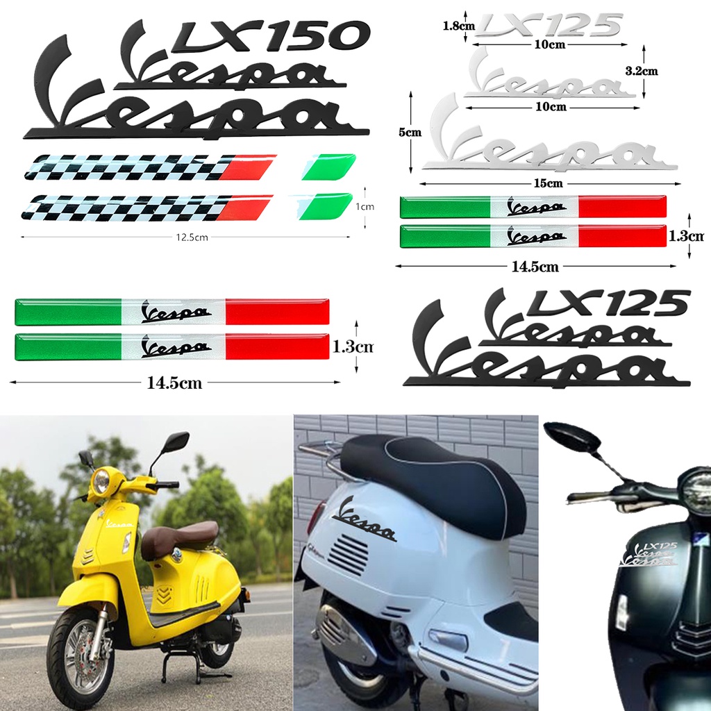 สติกเกอร์สัญลักษณ์รถจักรยานยนต์ 3D สําหรับ PIAGGIO Vespa GTS300 LX125 LX150 125 150 Sprint Primavera 300 LX LXV