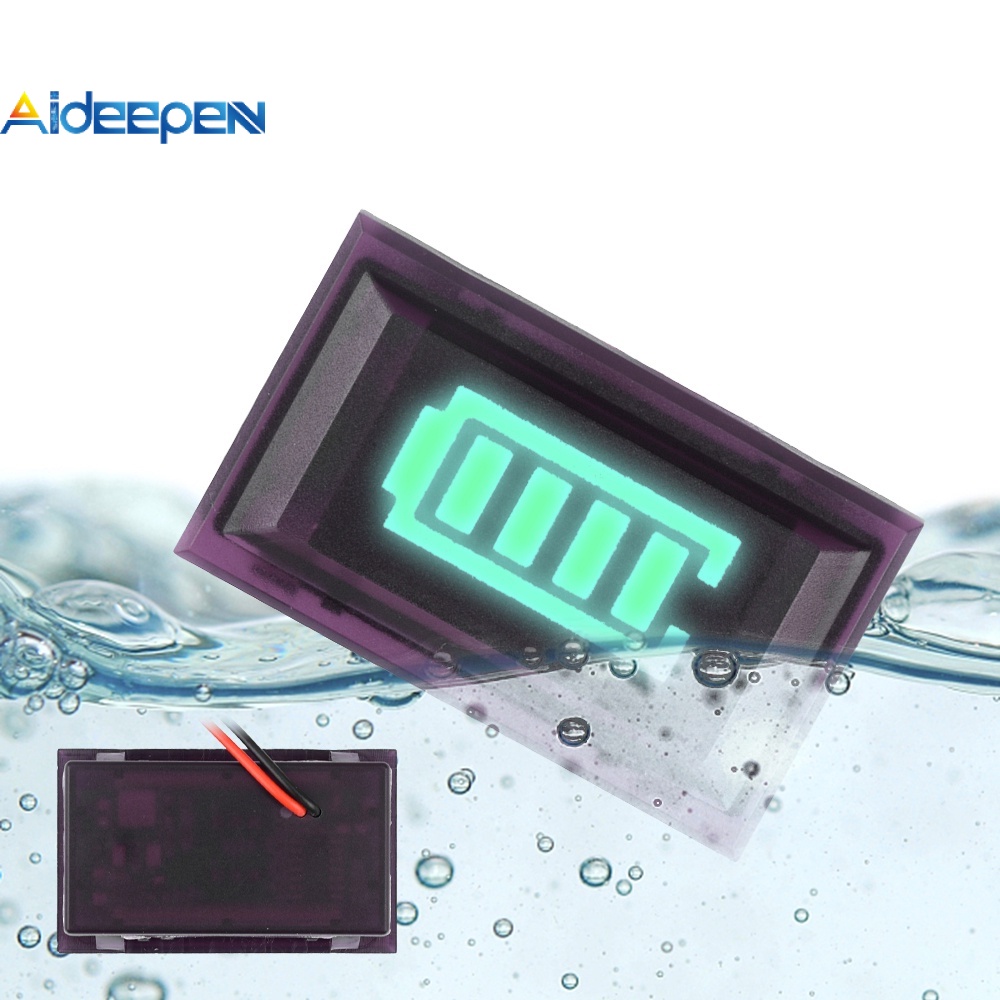 Aideepen แบตเตอรี่ลิเธียม LED 4S 8S 10S 13S 0.56 นิ้ว กันน้ํา สําหรับแบตเตอรี่รถยนต์ และอุปกรณ์อื่น ๆ ส่วนใหญ่