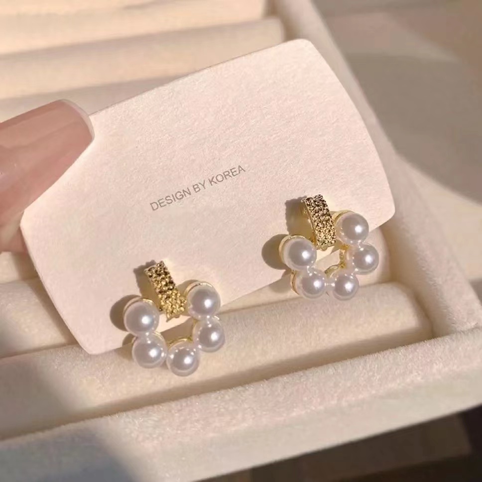 ใหม่ ต่างหูเพชร รูปตัวอักษร สวยหรู สไตล์เกาหลี - รูปที่ 7