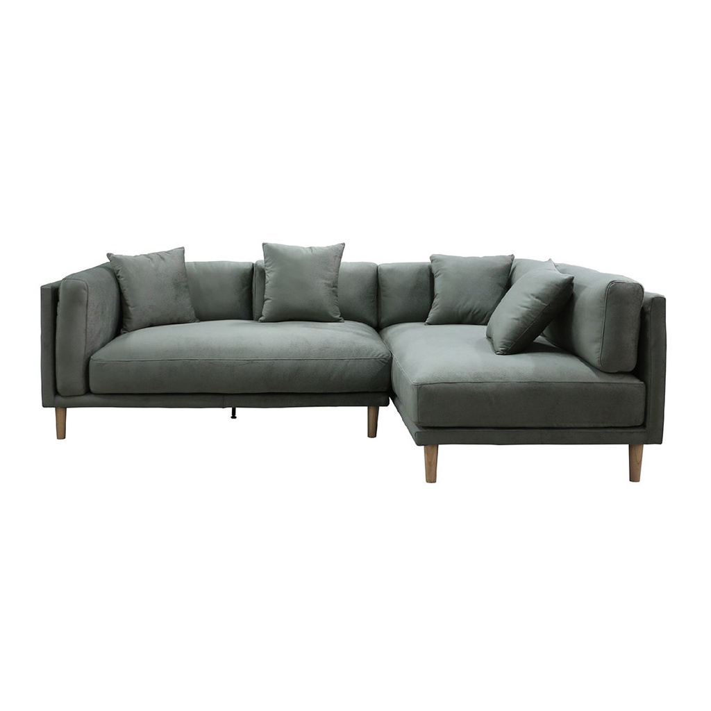 Koncept Furniture โซฟา Sofast รุ่น KATNISS มุมขวา ผ้ากำมะหยี่สีเขียว (270 x 170 x 80 ซม.) แบรนด์ KONCEPT FURNITURE
