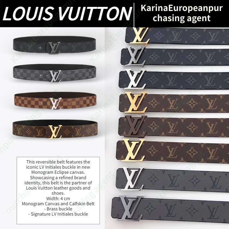 1 หลุยส์วิตตองLouis Vuitton LV INITIALES 40 mm 35mm Men Belt ผู้ชาย/เข็มขัด/เข็มขัด