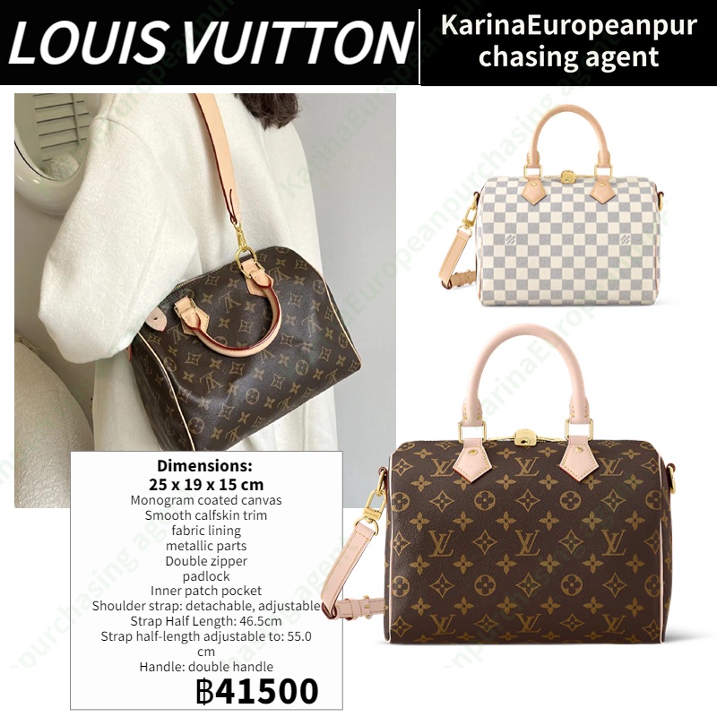 หลุยส์วิตตองLouis Vuitton Speedy 25 Women/Shoulder Bag สุภาพสตรี/กระเป๋าสะพายไหล่/กระเป๋าร่อซู้ล/กระเป๋าถือ