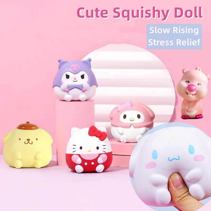 สกุชชี่ ตุ๊กตาอนิเมะน่ารัก Squishy ของเล่นกดนุ่ม ขึ้นช้า บรรเทาความเครียด บีบเล่น ของขวัญเด็ก