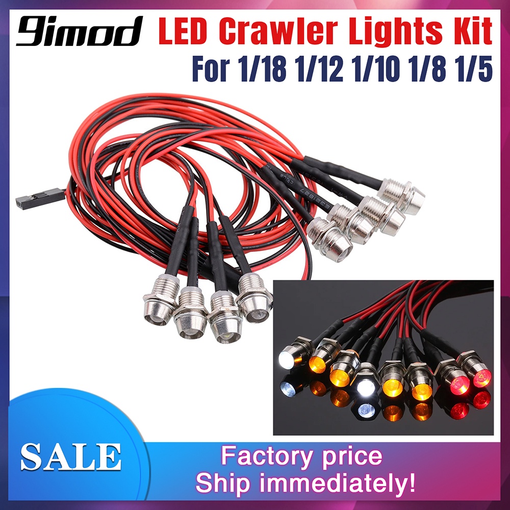 ​9imod ชุดไฟ LED สําหรับรถบังคับ 1/18 1/12 1/10 1/8 1/5 Traxxas HSP SCX10 D90 HPI Redcat RC4WD Tamiya Axial