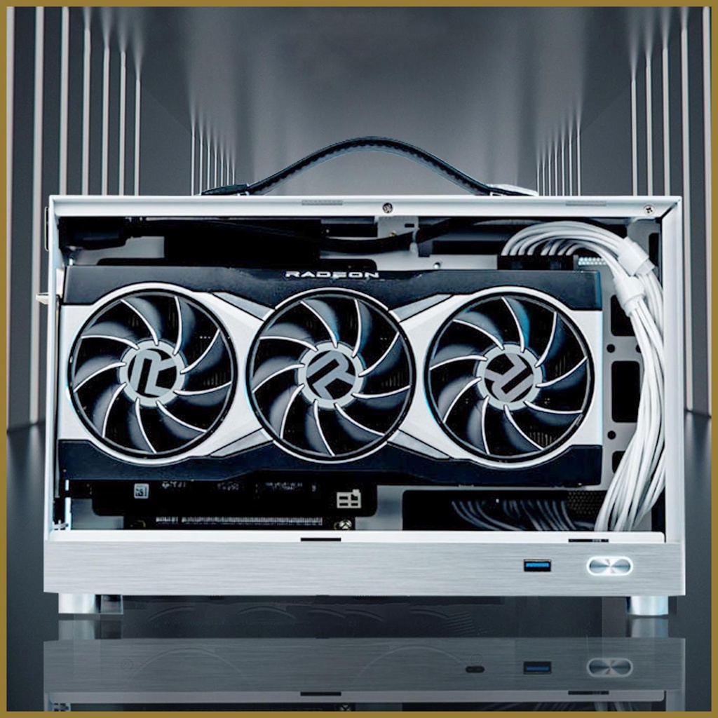 เคสเปล่า แบบหนา ขนาดเล็ก แบบพกพา สําหรับคอมพิวเตอร์ตั้งโต๊ะ Micro ITX PC