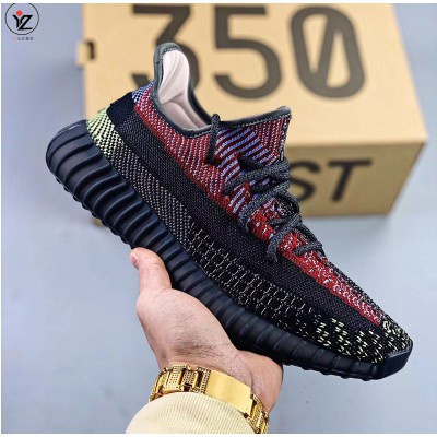 ,,,Adidas Yeezy 350V2 Yecheil angel black and red stitching casual fashion running shoes