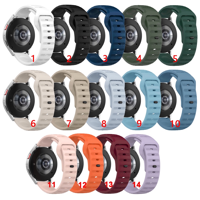 สายนาฬิกาข้อมือซิลิโคน 20 มม. แบบเปลี่ยน สําหรับ Samsung Galaxy Watch 4 5 6 7 44มม 40มม 4 6 Classic 46มม 42มม 43มม 47มม Galaxy Watch 5pro 45มม Galaxy Watch FE.