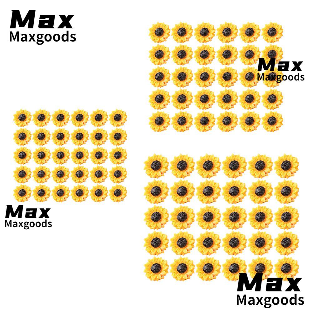 Maxg จี้เรซิ่น รูปดอกทานตะวัน ขนาดเล็ก สําหรับทําเครื่องประดับ ต่างหู สร้อยคอ 30 ชิ้น