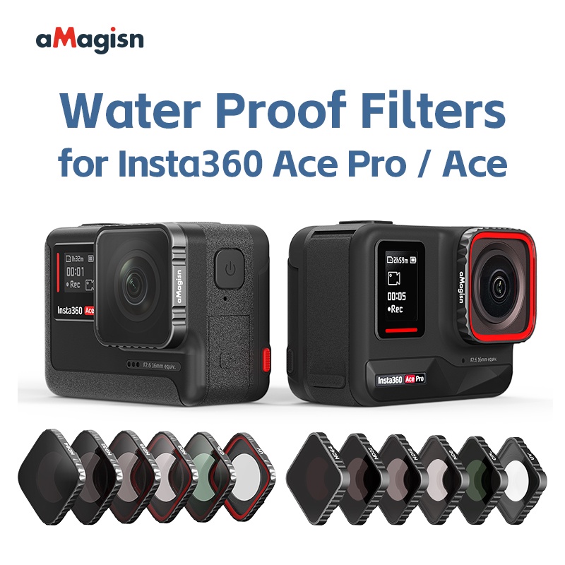 ฟิลเตอร์กรองน้ํา กันน้ํา อุปกรณ์เสริม สําหรับกล้องแอคชั่น Insta360 AcePro