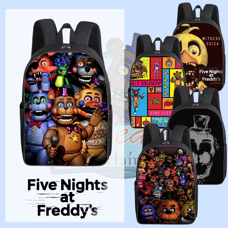 ใหม่ Five Nights At Freddy's Christmas FNAF กระเป๋าเป้สะพายหลัง ลายการ์ตูนหมี Freddy 16 นิ้ว ความจุขนาดใหญ่ อเนกประสงค์ กันน้ํา ทนทาน สําหรับเก็บของขวัญ