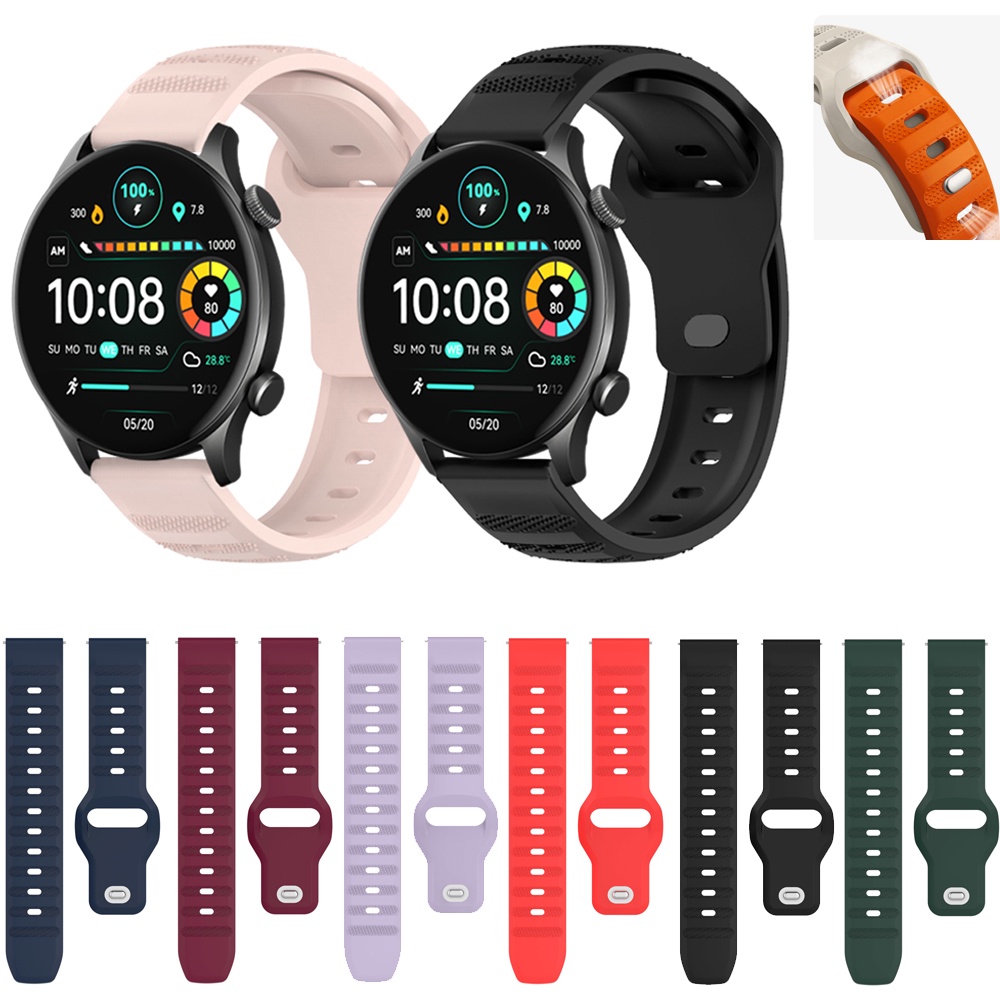 สายนาฬิกาข้อมือซิลิโคน 22 มม. แบบเปลี่ยน สําหรับ Haylou Solar LS05 Xiaomi Haylou RT LS05S RS3 LS04