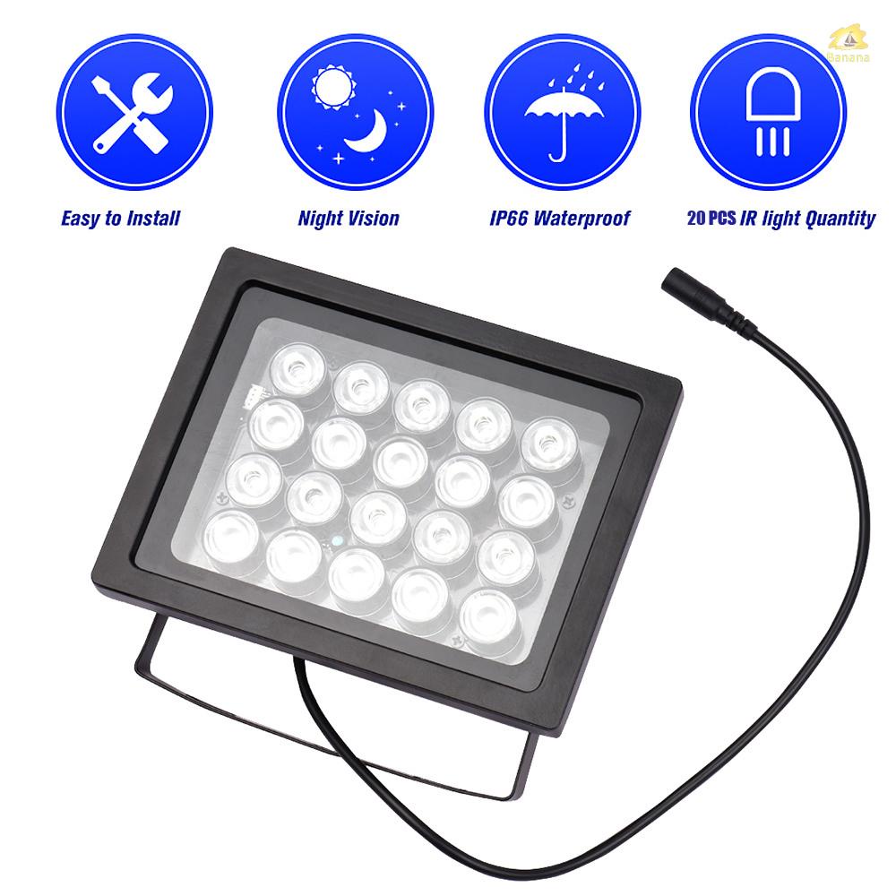 กล้องวงจรปิดรักษาความปลอดภัย อินฟราเรด IR LEDS IR มองเห็นกลางคืน มุมกว้าง กันน้ํา สําหรับกล้องวงจรปิด กลางแจ้ง 20 ชิ้น