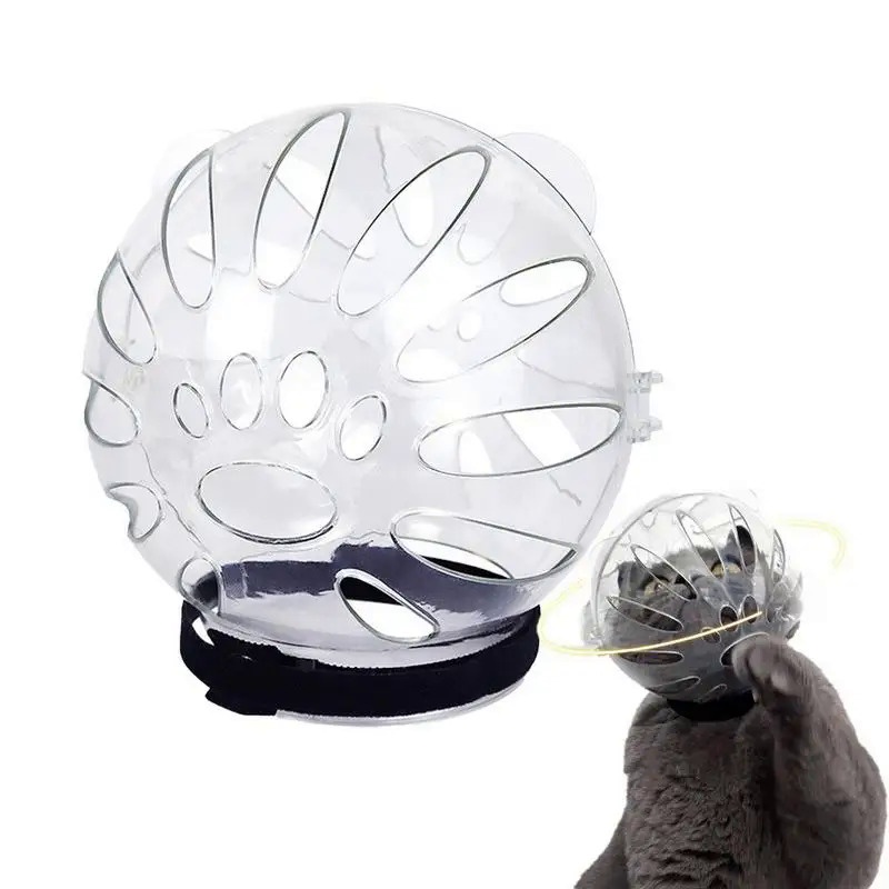 Kitten Head Protective Space Ball Cat Mouth Cover Pet Grooming Cover Clear Cat Head Cover Breathable