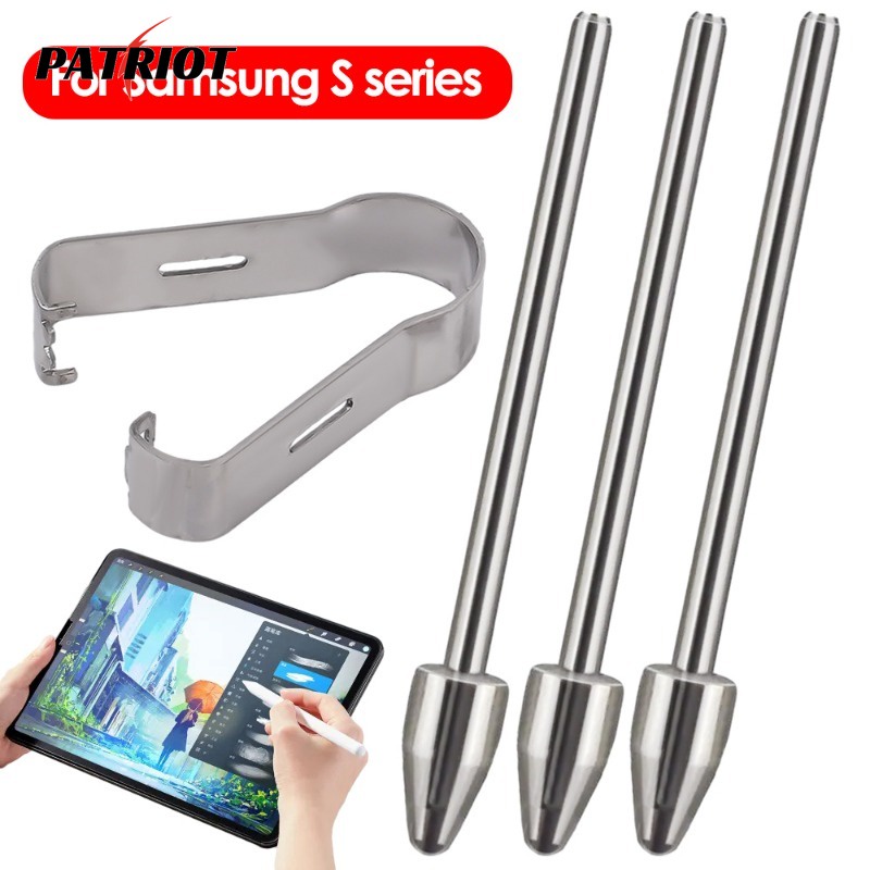 คุณภาพสูง Nib พร้อมคลิป/แท็บเล็ตดินสอ Nib สวมใส่ Replacable Stylus Tip/Stylus โลหะเปลี่ยน Nib สําหรับ Samsung Galaxy Tab S6 S7 S7 S8 S9 S23 Note10