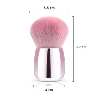 แปรงปัดแก้มคาบูกิ kabuki ( สีชมพู) แปรงแต่งหน้า ขนาดพกพา แปรงทรงเห็ด แป้งปัดฝุ่นเล็บ