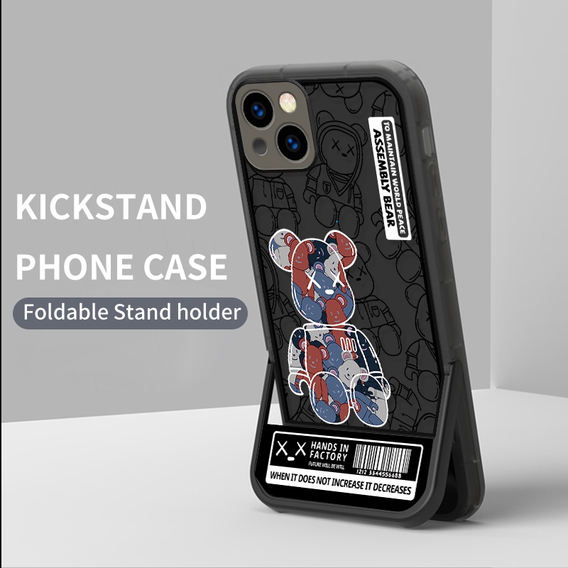 Kickstand สําหรับ Samsung A02 A03 A04 A13 A14 A20 A22 A30 A31 A32 A33 A34 A54 M02 S20 S21 FE S22 Ultra Soft ซิลิโคนกรณีปกหลัง | Zj A019