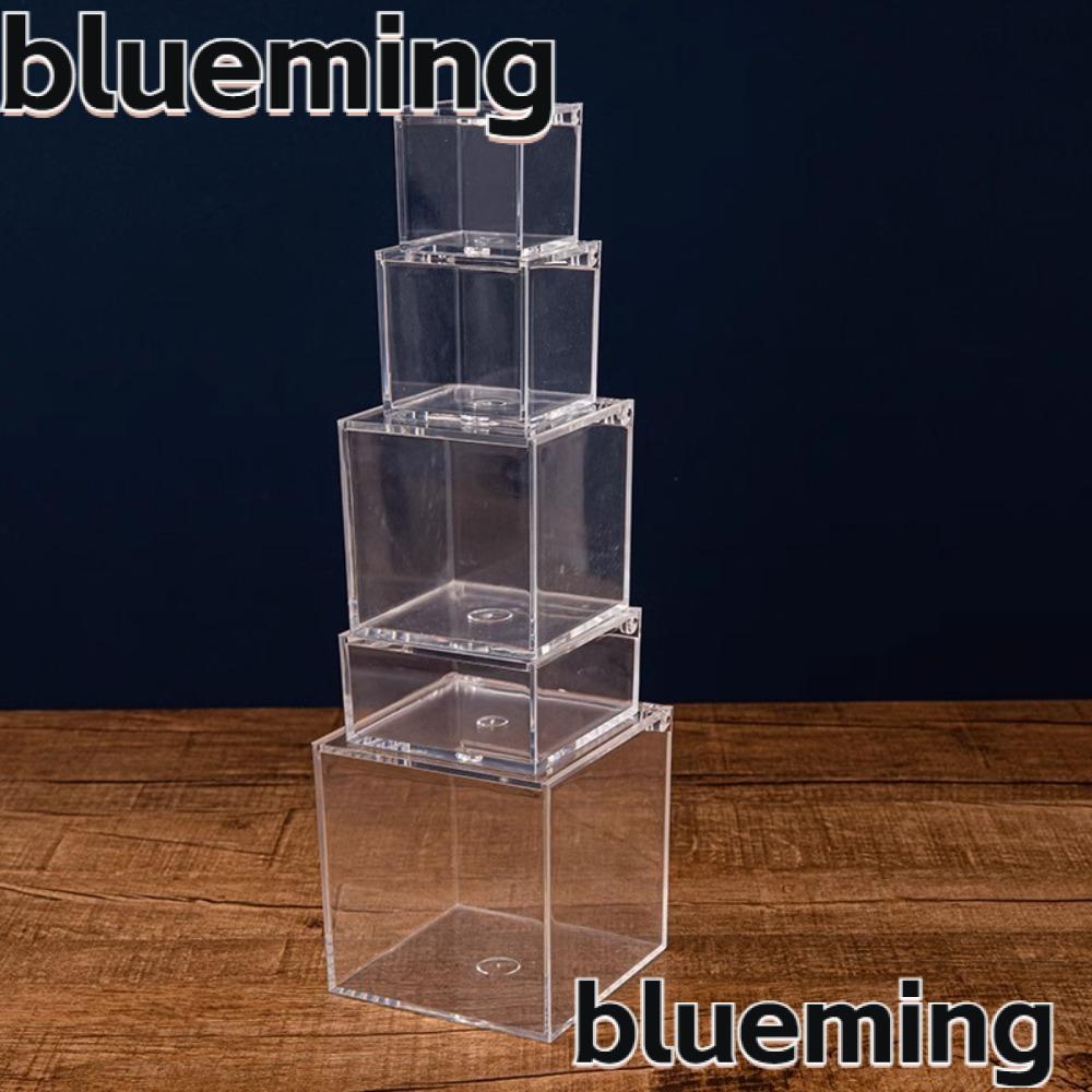 Blueming2 กล่องอะคริลิคใส ทรงสี่เหลี่ยม กันฝุ่น สําหรับใส่จัดเก็บโมเดลอนิเมะ ของขวัญ งานแต่งงาน ปาร์ตี้