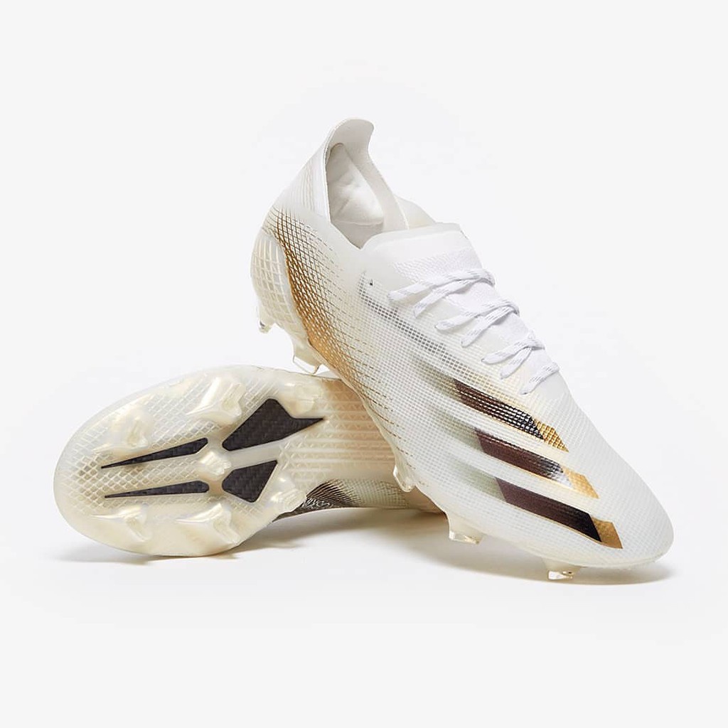 รองเท้าฟุตบอลซัพพลายเออร์ล่าสุดราคาถูกนำเข้า Adidas X Ghosted .1 White Metallic Gold - ฟุตบอล กีฬา