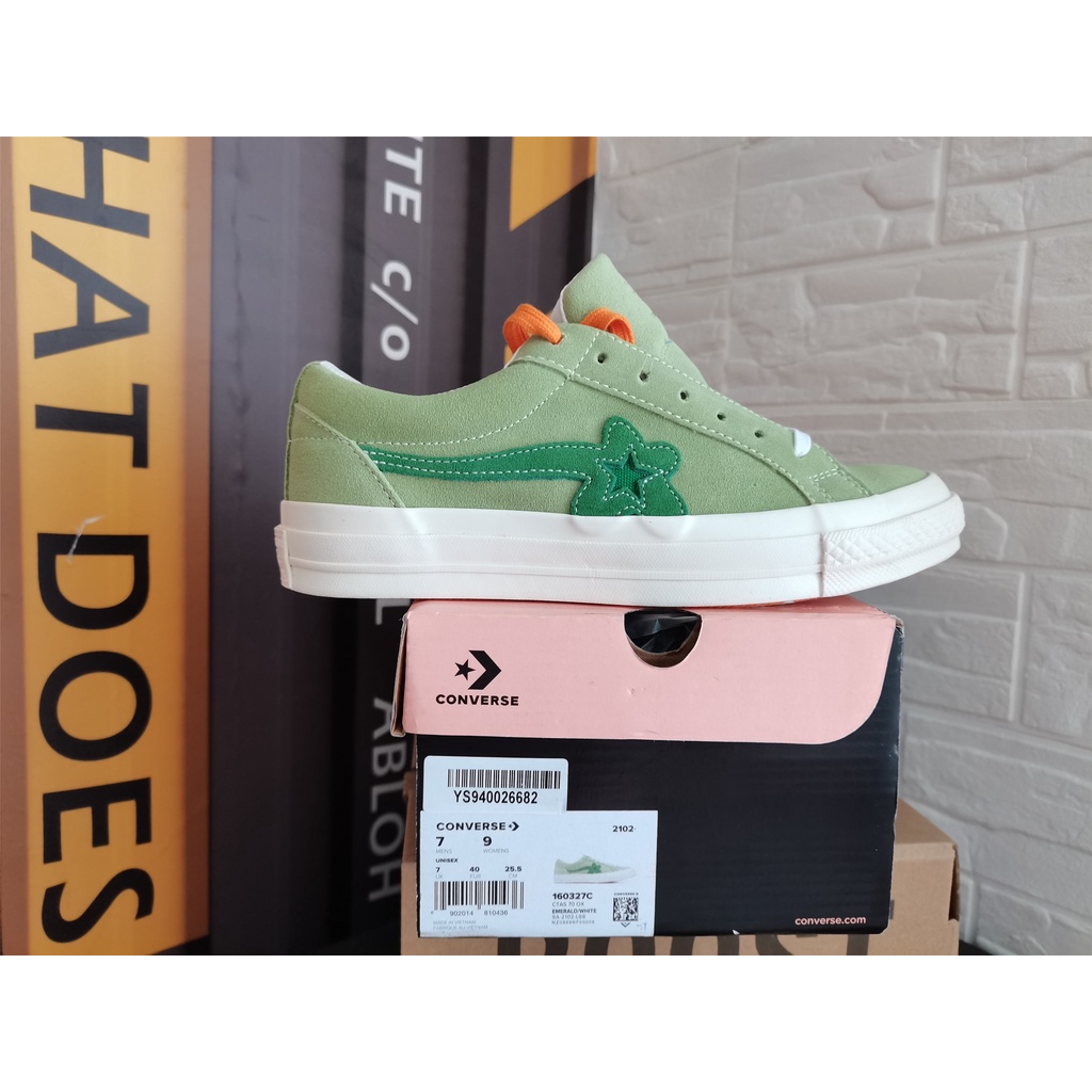 Gift from shopping cartOG  Converse X Golf Le Fleur One Star lime  ,size 36-40 แฟชั่น