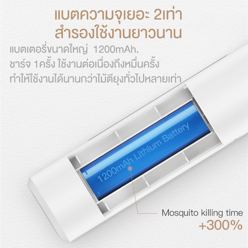 กำจัดยุง [YAGE]ไม้ตียุงไฟแรง ระบบสัมผัส ไม้ตียุง ไม้ตียุงไฟฟ้า ชาร์จผ่านสายUSB YG-D005