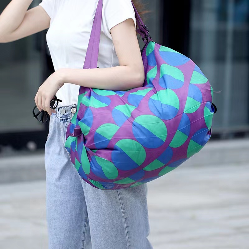 (HB-840) กระเป๋าผ้าร่ม ถุงช็อปปิ้ง พับเก็บได้ พกพาได้สะดวก ใส่ของได้เยอะ