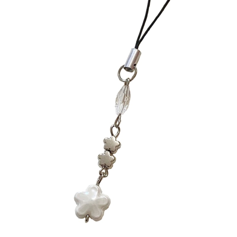 Ch*【พร้อมส่ง】จี้คริสตัล รูปใบไม้สี่ใบ แฮนด์เมด หรูหรา สําหรับห้อยโทรศัพท์มือถือ - รูปที่ 6