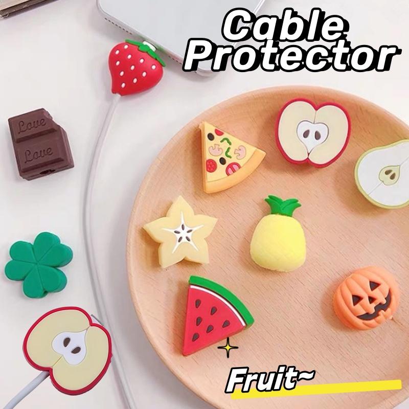 ⭐️ส่งจากไทย Cable Bite ตัวกันสายชาร์จหัก ถนอมสายชาร์จ ที่กันสายหัก ลายการ์ตูน ลายขนมน่ารัก cable protector เคส TPU นิ่ม