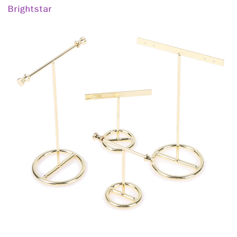 Brightstar ใหม่ ชั้นวางต่างหู รูปตัว T สีทอง