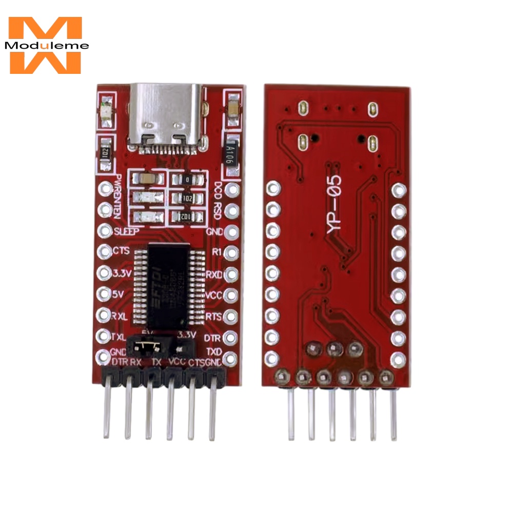 Ft232rl FTDI โมดูลอะแดปเตอร์แปลง Type-C เป็น TTL Serial 3.3V 5.5V FT232R Breakout Mini USB เป็น TTL 
