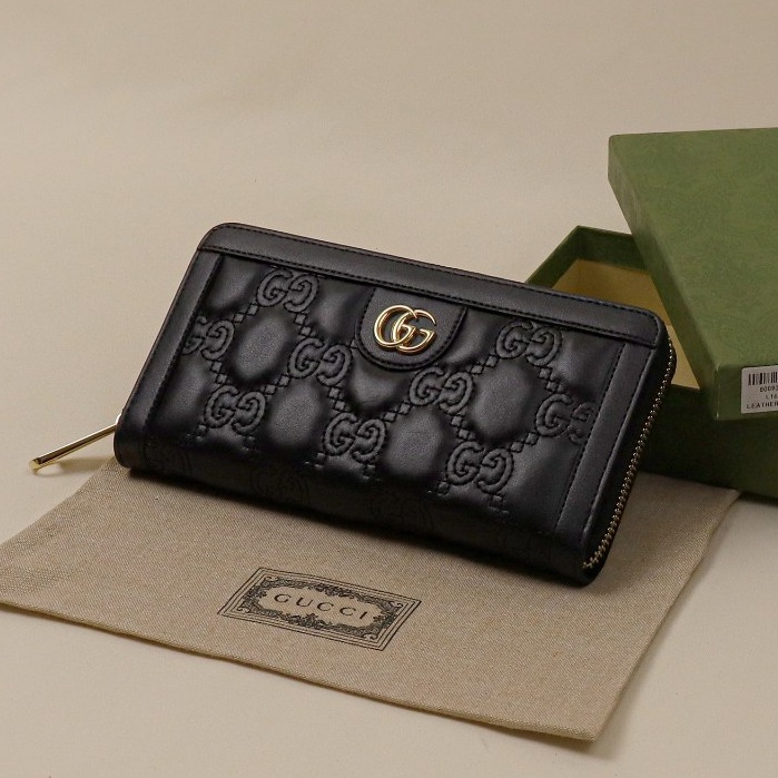 Gucci กระเป๋าสตางค์ หนังแท้ 100% ใบยาว สําหรับผู้หญิง