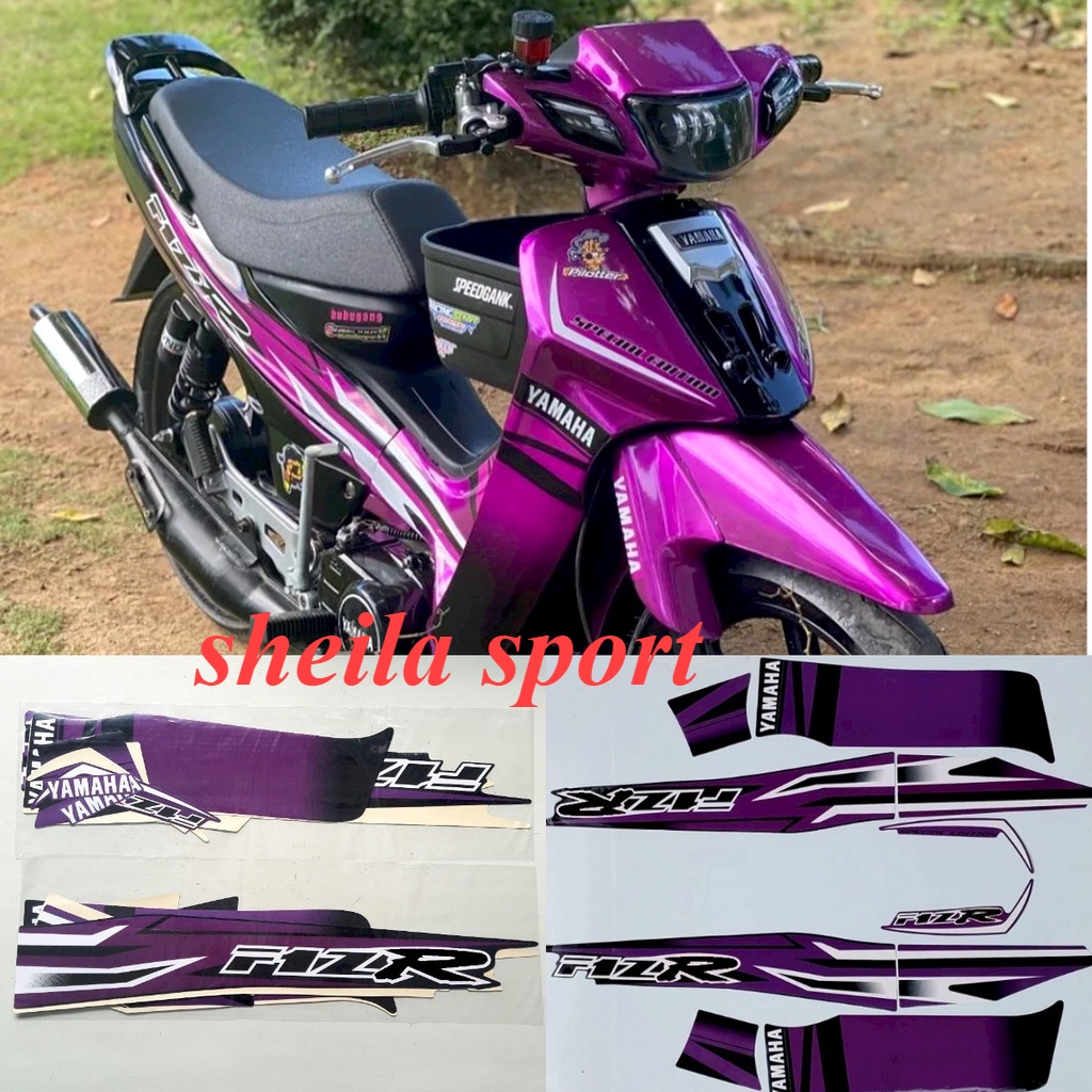 UNGU Striping F1zr f1z r สติ๊กเกอร์ yamaha fizr fiz r f1z r รายการสติกเกอร์รุ่นพิเศษ ร่างกาย สีม่วง 