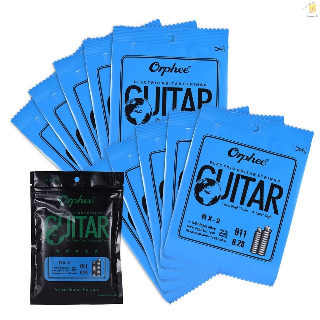 Orphee สายไฟ E-String นิกเกิล อัลลอย 009 85 ซม. แบบเปลี่ยน สําหรับกีตาร์ไฟฟ้า 1 st RX- 10 แพ็ค 1 ชิ้น