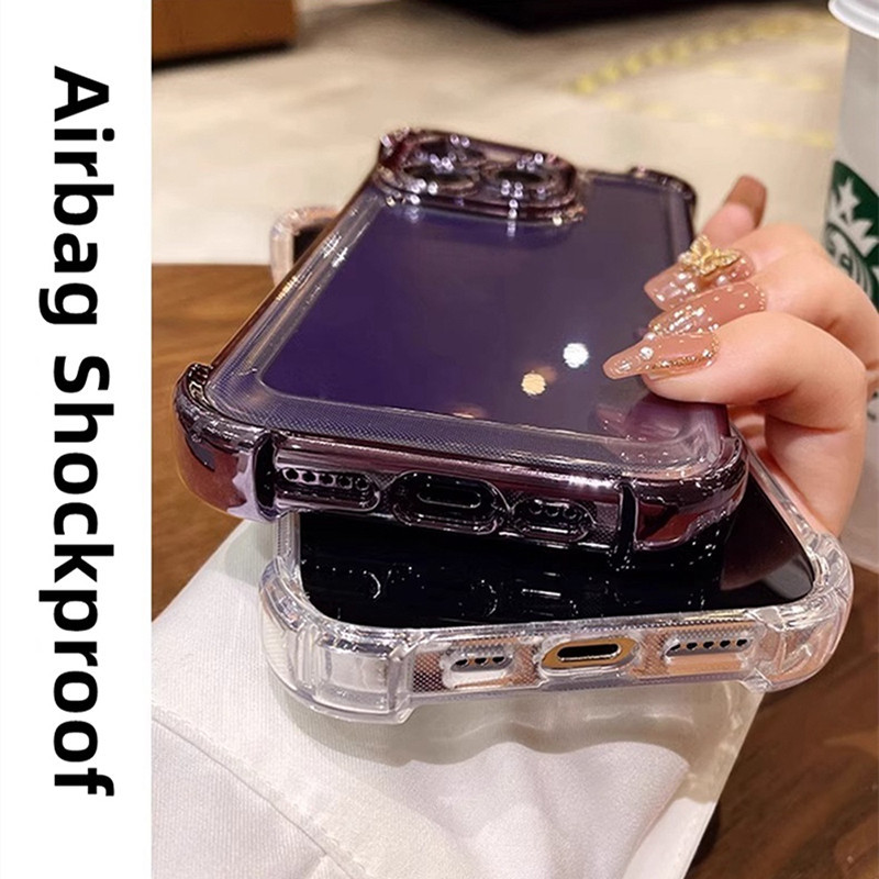 ชุบโปร่งใสเคสโทรศัพท์ สําหรับ Samsung Galaxy A16 A06 A02 A02S A03 A03S A04 A04S A04E A05 A05S A14 A15 A23 A24 A25 A34 A35 A54 A55 กล้องป้องกันถุงลมนิรภัยซิลิโคนกันกระแทกฝาครอบ