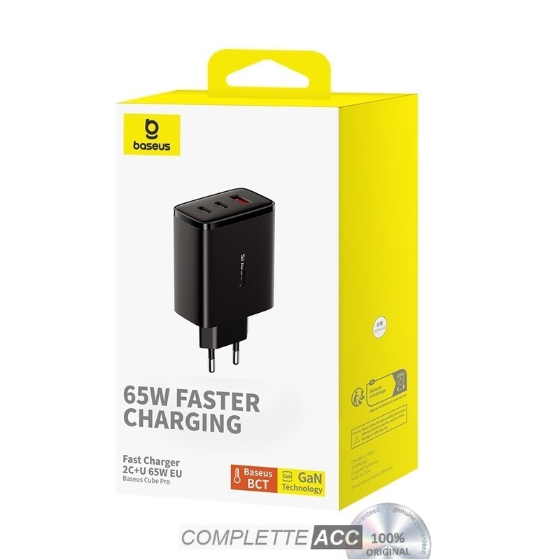 [HOT] Baseus Head Charger Cube Pro Fast Charger 65W 3 พอร์ต
