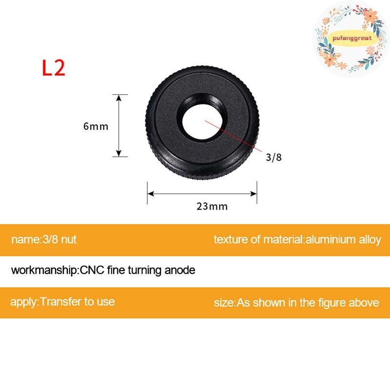 Pufanggreat สกรูกล้อง 1/4 3/8 5/8 นิ้ว Nut อุปกรณ์เสริมการถ่ายภาพ Hot Shoe Seat Lock Knob Flash Stand Mount Adapter สําหรับ Dslr ขาตั้งกล้อง Selfie Stick TH - รูปที่ 7