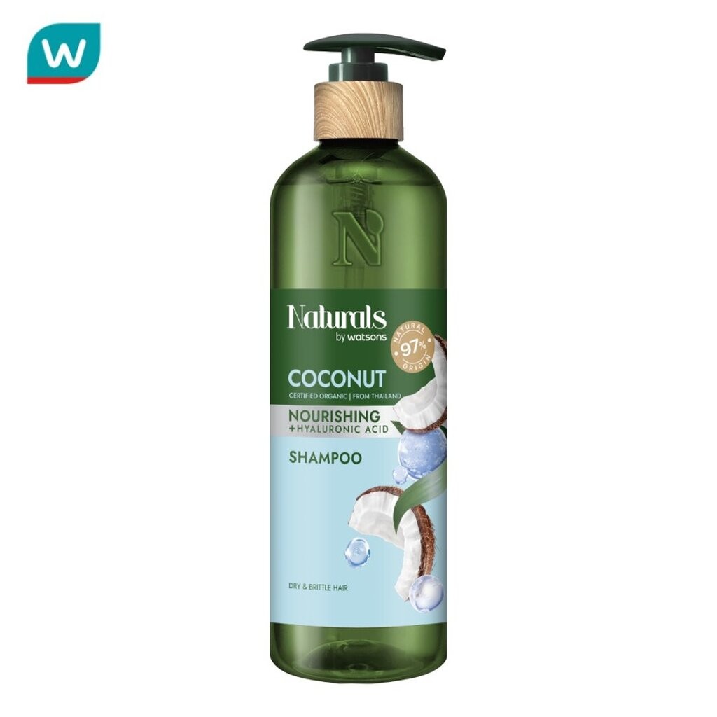 Naturals by Watsons เนเชอรัล บาย วัตสัน โคโคนัท นูริชชิ่ง แชมพู 490มล