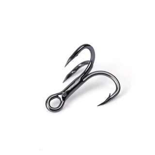 Outkit 10 ชิ้น 3x BLOOD SLOT Strong Super Sharp รอบ Treble Hook Antirust เหล็กคาร์บอนสูง 10-18 # Treble Hooks Fishing Tackle