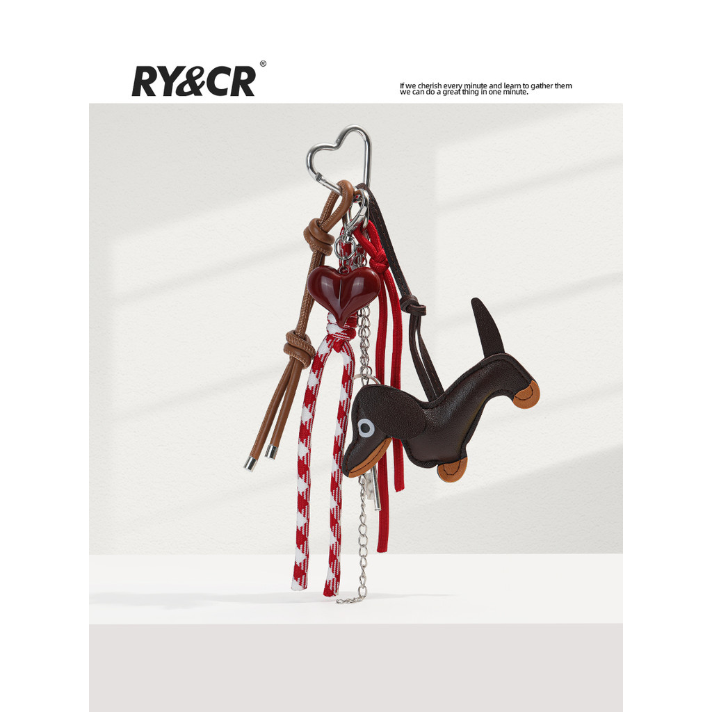 Original miu Style Dachshund Bag Puppy Pendant Autumn Winter Melade Super Beautiful พวงกุญแจอุปกรณ์เสริมหญิง
