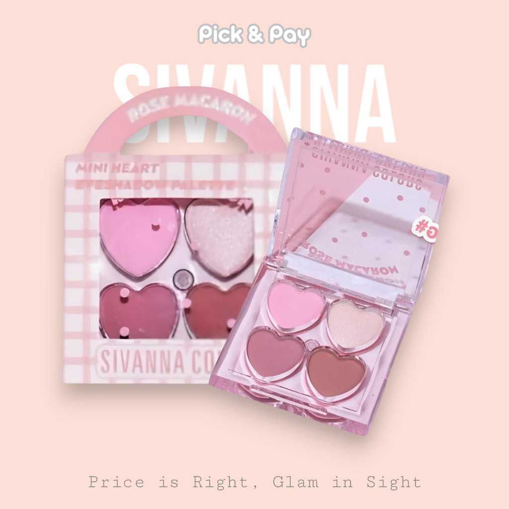 Sivanna Colors Palette Eyeshadows Mini Heart อายแชโดว์ ขนาดเล็ก พกพาง่าย (HF544)