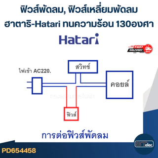 ฟิวส์พัดลม, ฟิวส์เหลี่ยมพัดลม ฮาตาริ-Hatari ทนความร้อน 130องศา (เกรดA ทนความร้อนได้ดี)