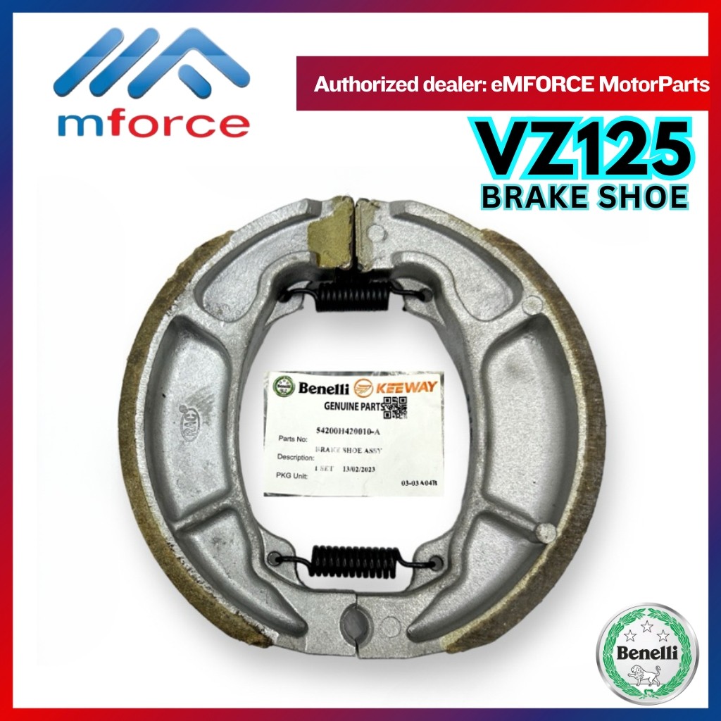 BENELLI VZ125 VZ รองเท้าเบรกเบรกเบรกเบรกเบรกเบรกรถยนต์ DRUM 54200H420010-A BENELLI