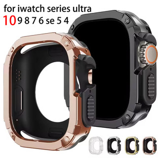 2 In 1 เกราะป้องกันกรณีสําหรับ Apple Watch Series 10 46 มม.42 มม.Anti-fall Shell Iwatch Ultra1/2 49 มม.40 มม.41 มม.44 มม.45 มม.กันชน